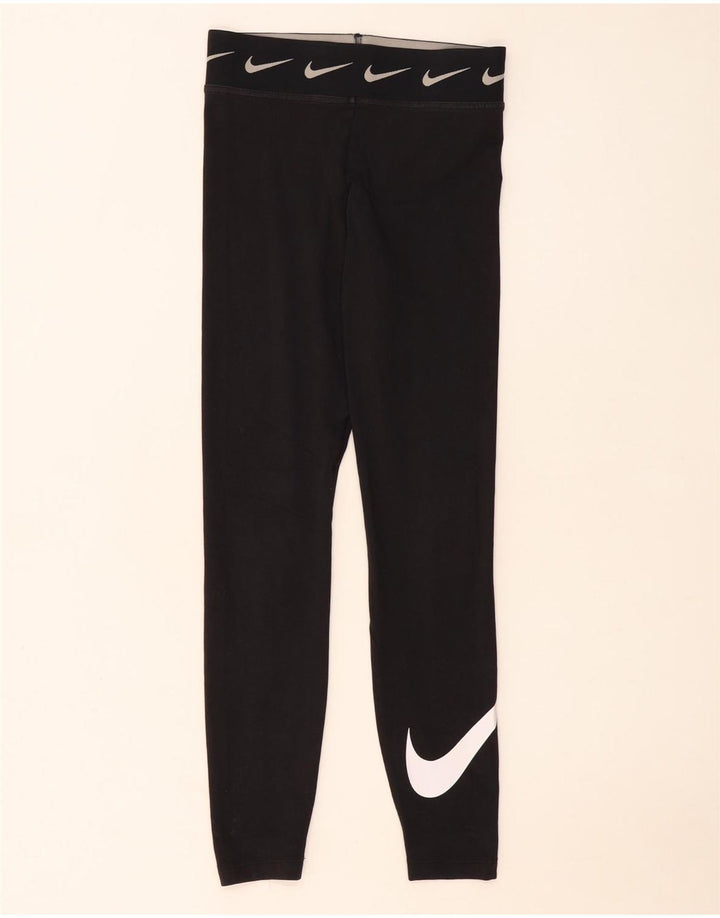 Leggings grafici da donna Nike UK 10 piccoli cotone nero