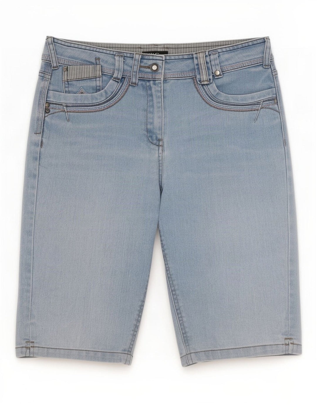Pantaloncini di jeans da donna M&Co UK 12 medi W30 cotone blu