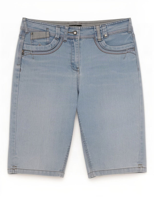 Pantaloncini di jeans da donna M&Co UK 12 medi W30 cotone blu