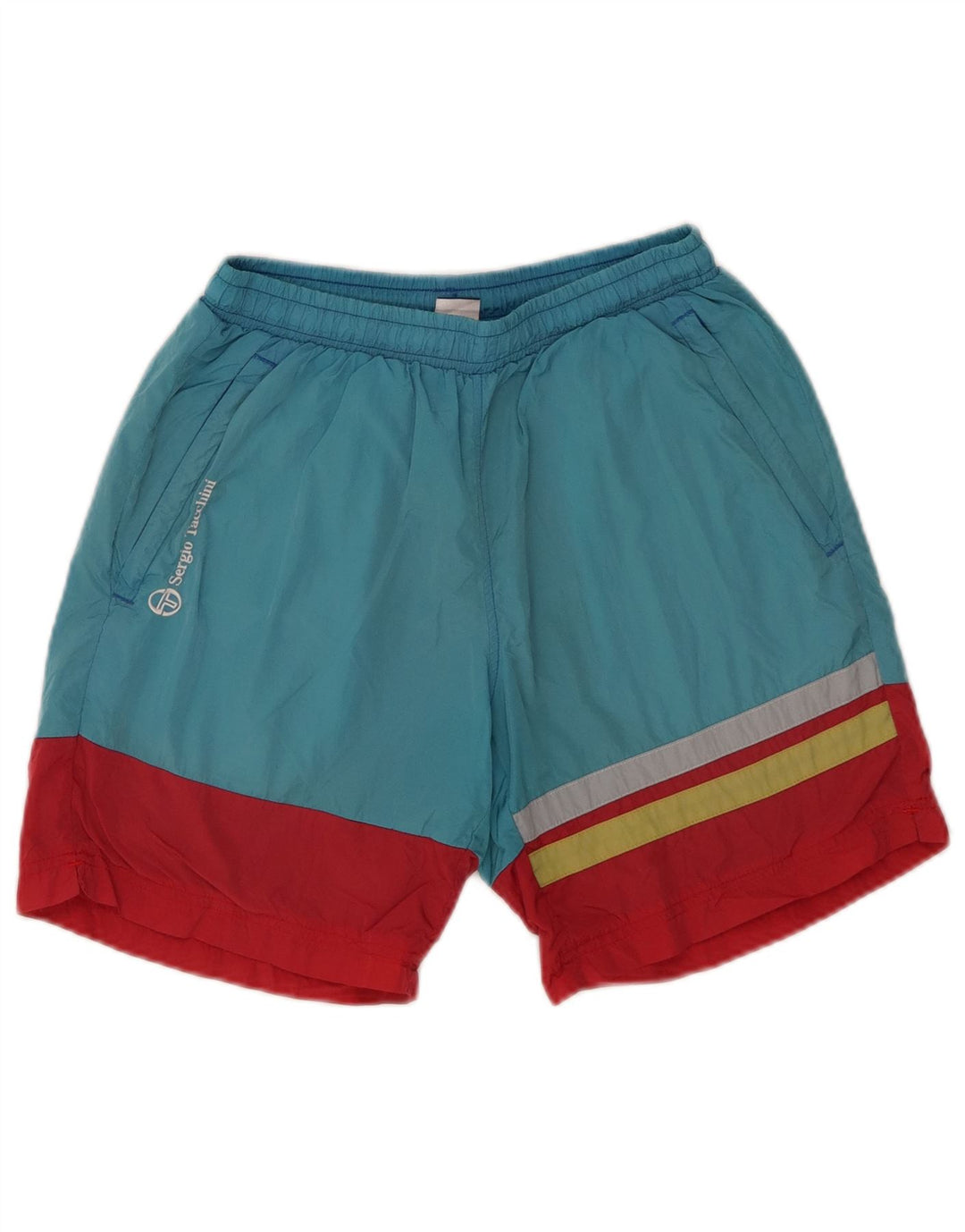 Pantaloncini da bagno da uomo Sergio Tacchini Small Turchese Colourblock in poliammide