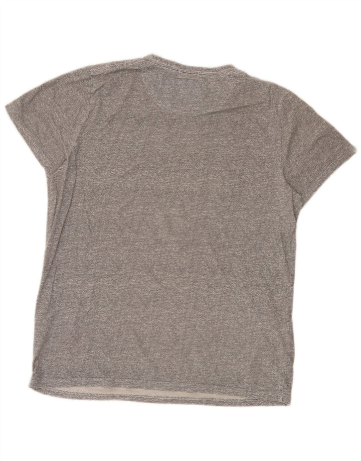 T-shirt grafica da uomo Hollister Top in cotone grigio medio