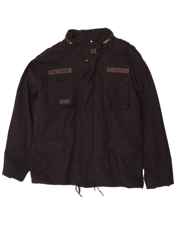 Giacca militare con cappuccio da uomo Brandit UK 48 4XL Cotone color block nero