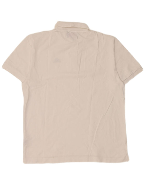 Polo Kappa Uomo Large Bianca In Cotone