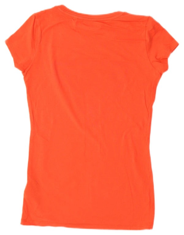 T-shirt grafica da donna Guess UK 6 XS rossa in cotone