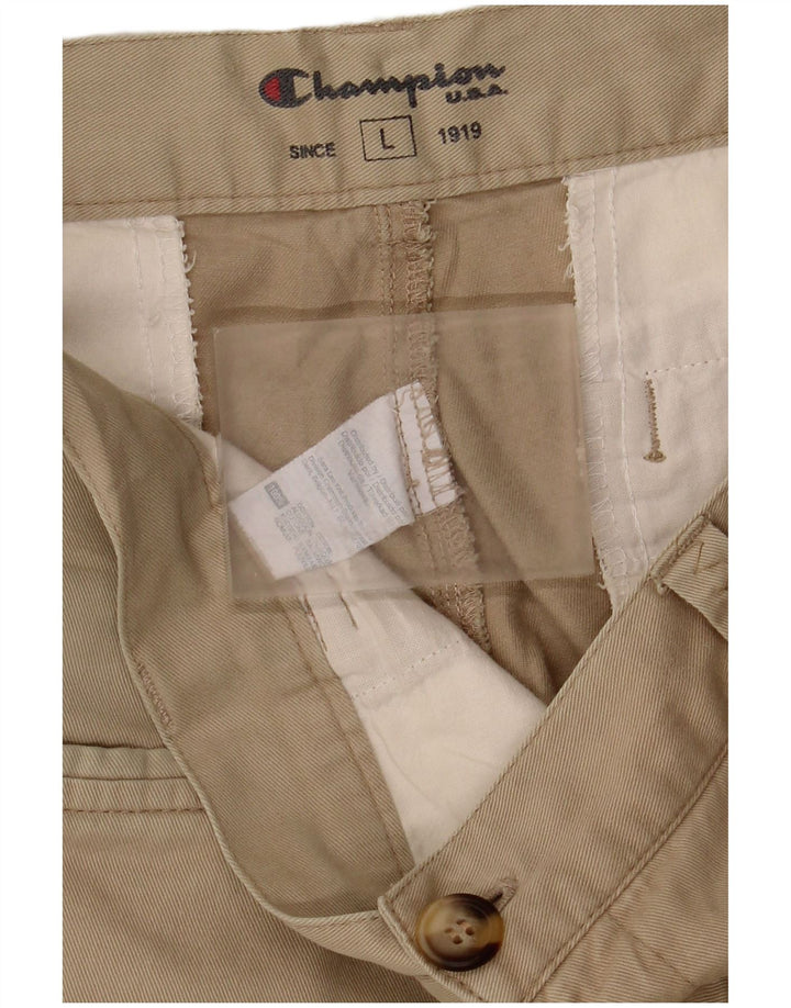 Pantaloncini cargo da uomo Champion grandi W36 in cotone beige