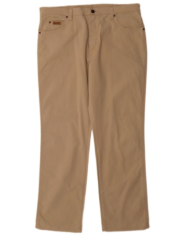 Pantaloni casual da uomo Texas WRANGLER W38 L32 cotone beige