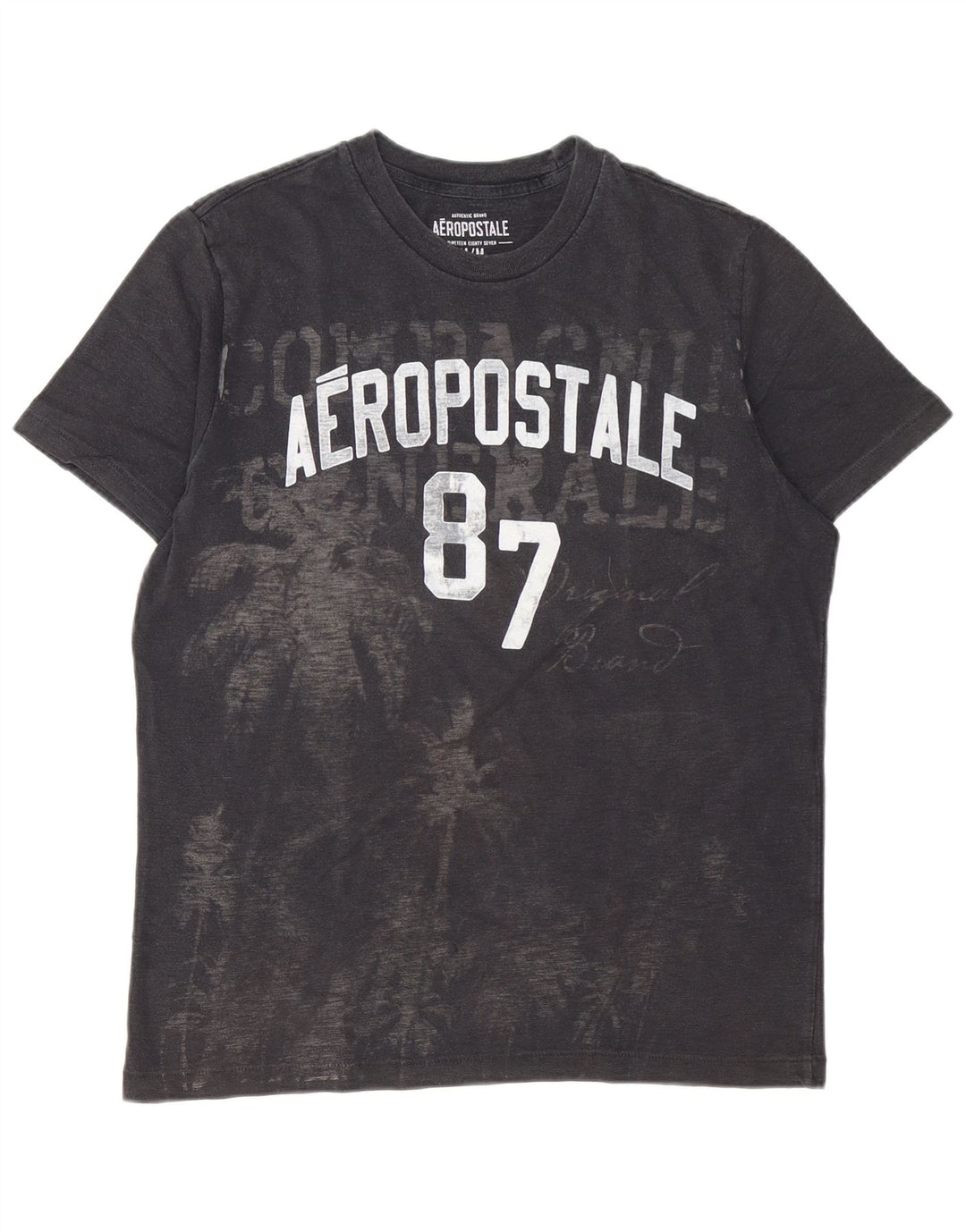 T-shirt grafica da uomo Aeropostale Top in cotone nero medio