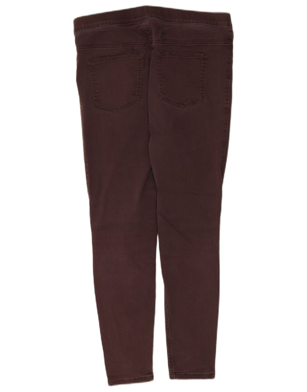 Jeans Jeggings corti da donna Marks & Spencer UK 14 Large W34 L25 Cotone marrone