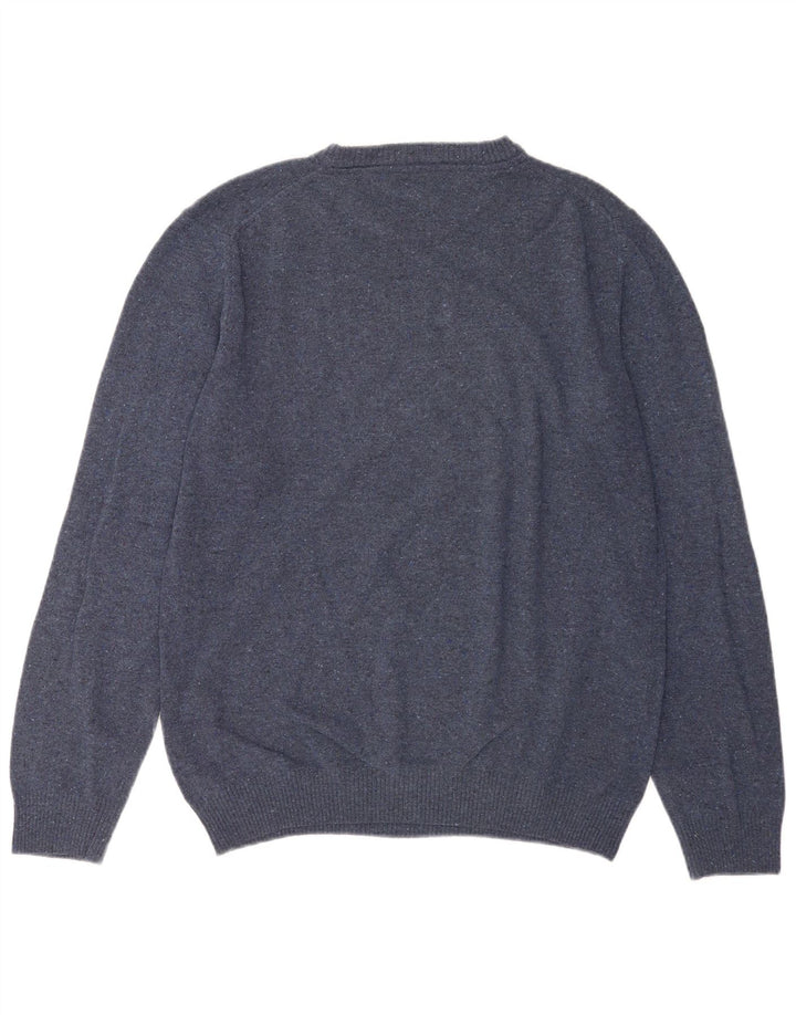 Gant Maglione da uomo girocollo maglione grande lana screziata blu