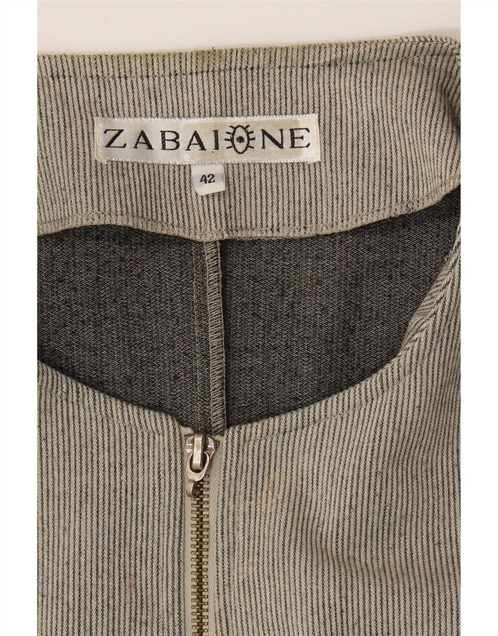 Giacca Blazer Zabaione Donna Full Zip IT 42 Gessato Medio Grigio