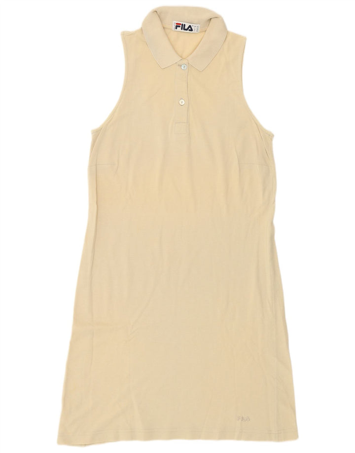 Abito polo smanicato da donna Fila IT 44 cotone beige medio