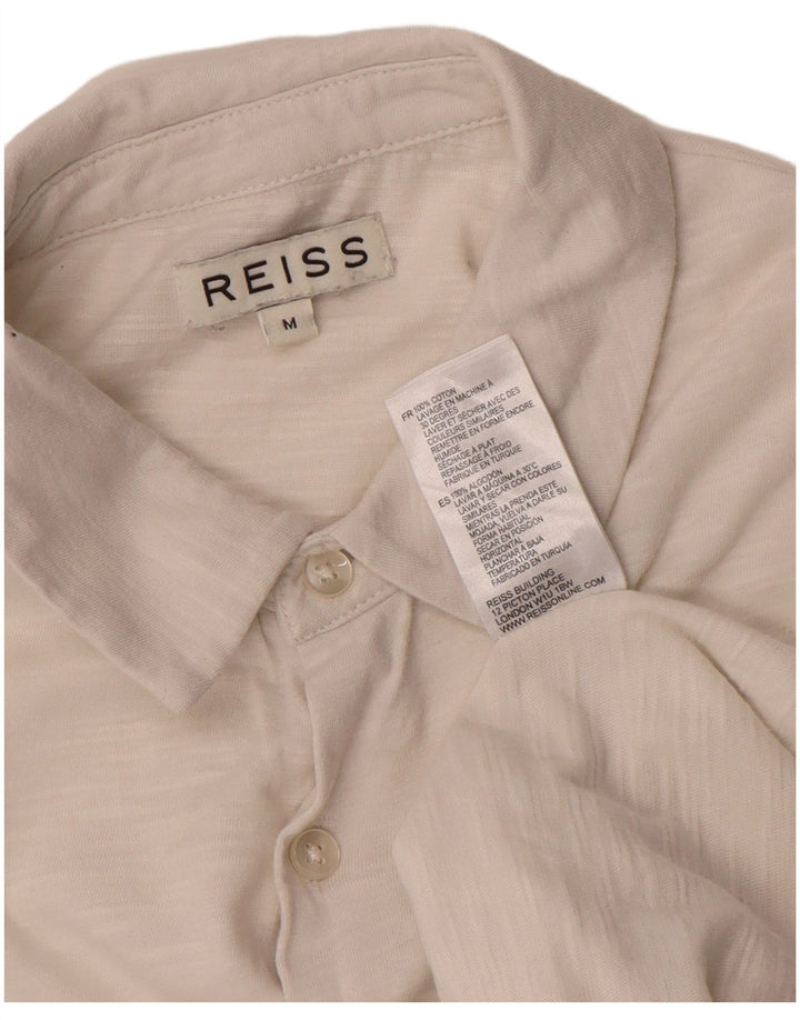 Camicia da uomo Reiss in cotone bianco medio