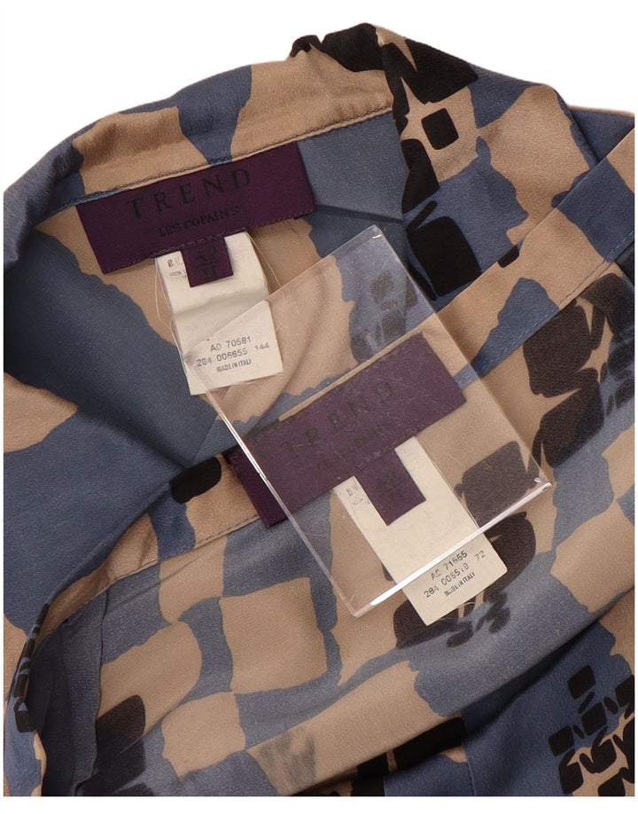 Set gonna 2 pezzi da donna LES COPAINS IT 42 medio W28 seta geometrica blu