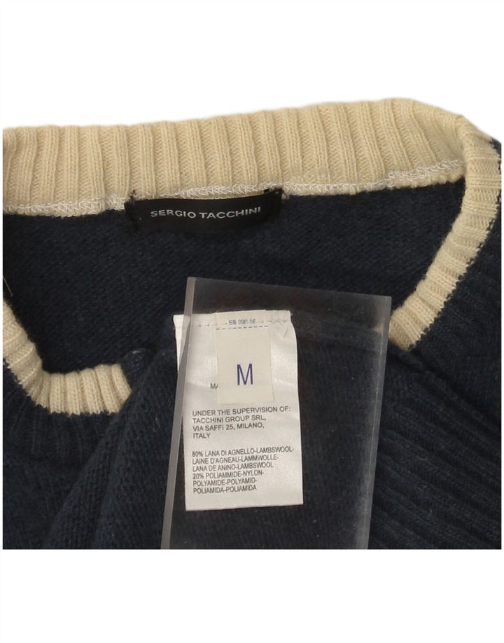 Maglione cardigan senza maniche da donna Sergio Tacchini UK 12 Medio Blu Navy