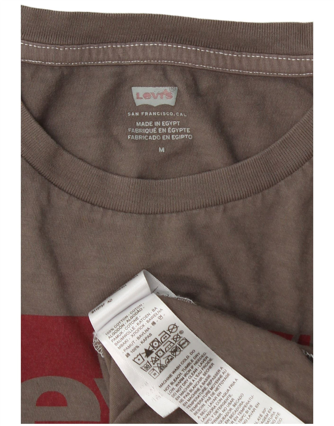 T-shirt grafica da donna Levi's Top UK 14 Cotone grigio medio