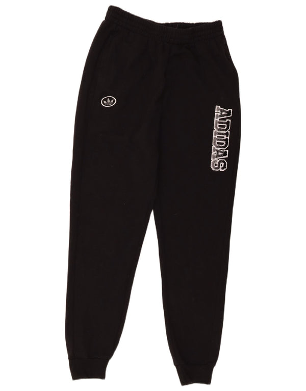 Pantaloni da tuta con grafica Adidas da ragazzo, pantaloni da jogging, 15-16 anni, cotone nero