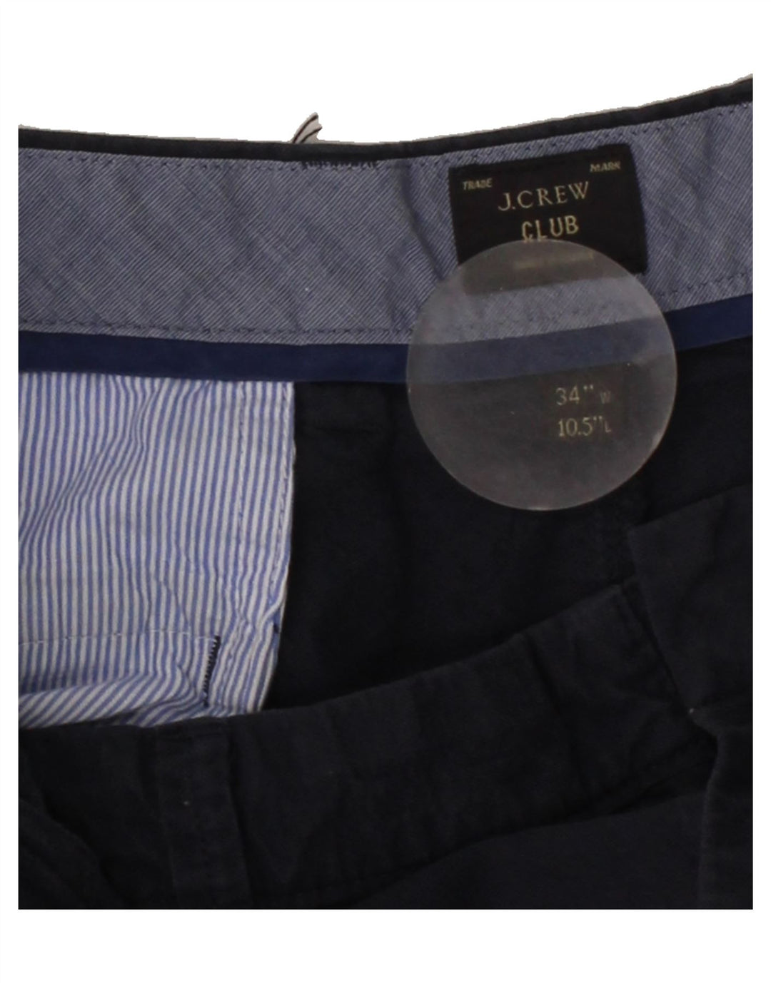 J. CREW Mens Chino Shorts W34 Large Navy Blue Cotton Vintage J. Crew and Second-Hand J. Crew from Messina Hembry 