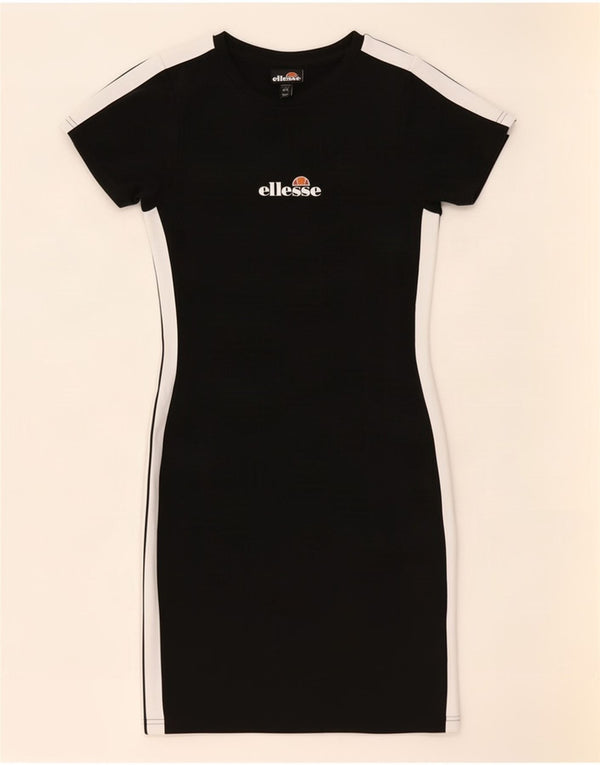 Abito T-shirt da donna Ellesse UK 12 Medium Black Colourblock