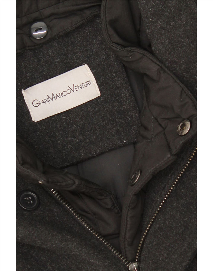 Cappotto da uomo Gian Marco Venturi UK 40 Large in lana grigia