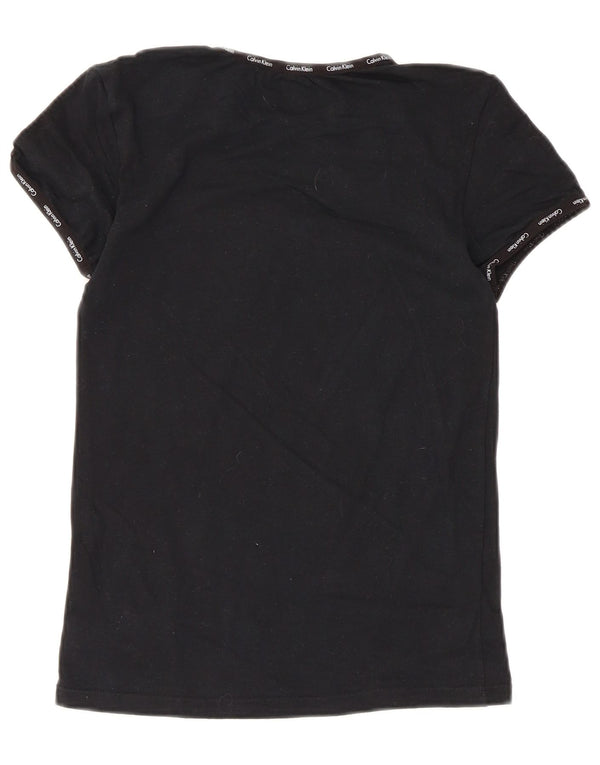 T-shirt slim fit a maniche corte da donna Calvin Klein UK 10 Small Nera