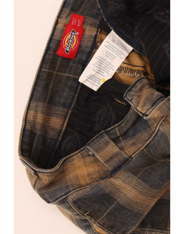 Pantaloni chino slim da uomo Dickies US 5 medi W27 L27 cotone a quadri blu