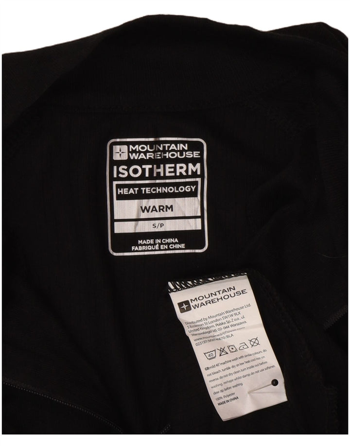 Mountain Warehouse Top da tuta pullover con zip e collo da uomo piccolo nero