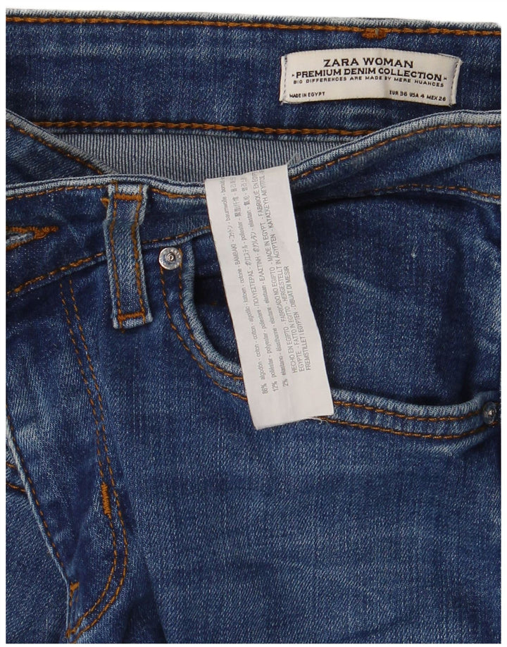 Jeans svasati da donna Zara EU 36 XS W26 L35 cotone blu