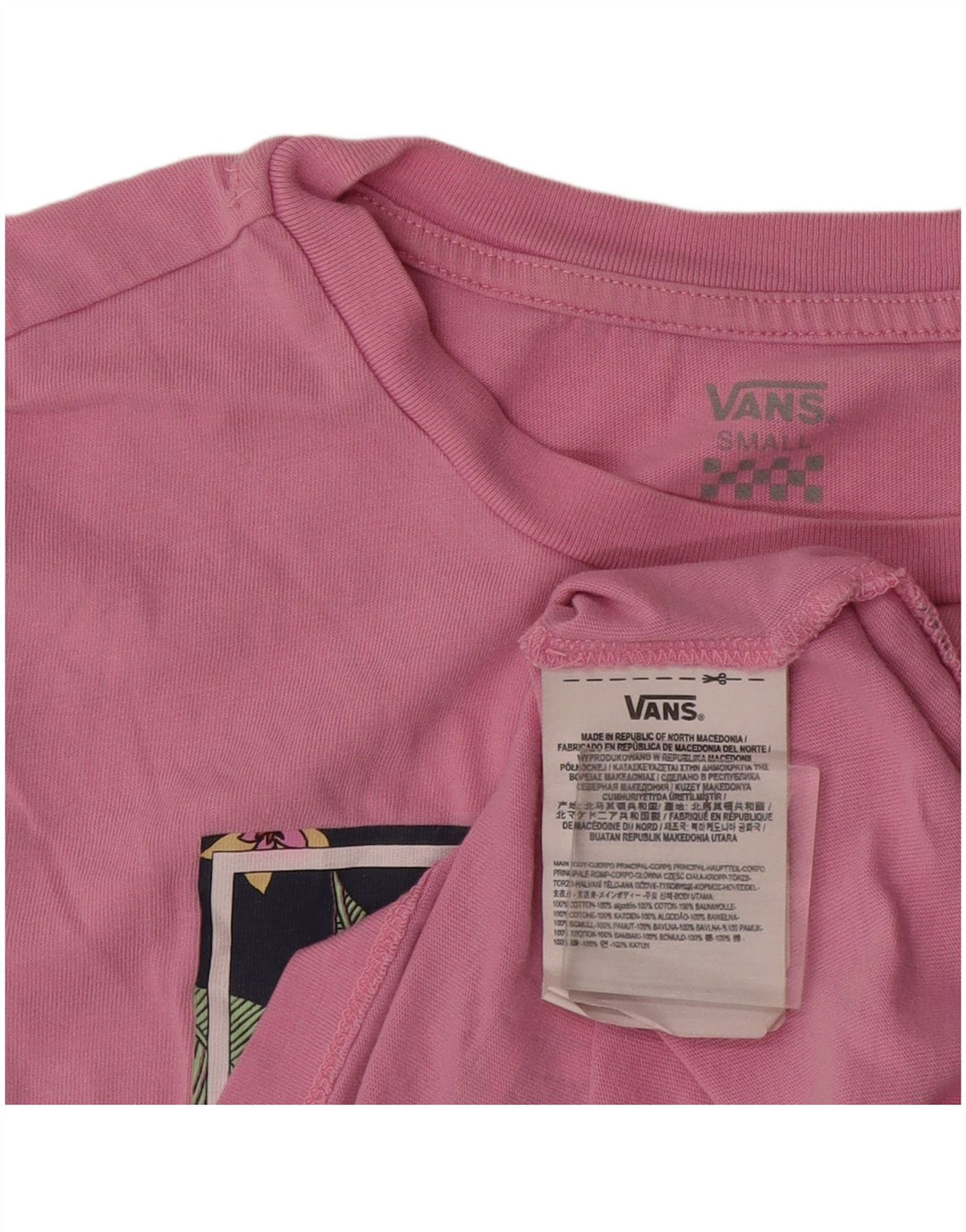 T-shirt grafica da donna Vans UK 10 piccola rosa