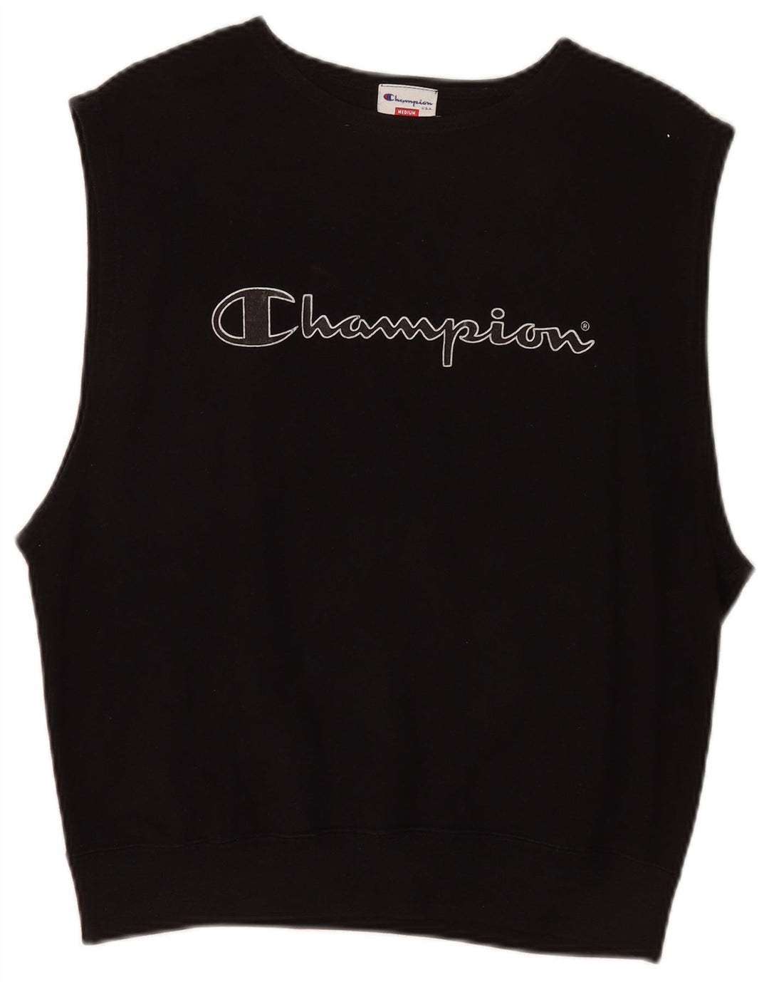 Felpa senza maniche con grafica Champion da donna UK 14 Medium Nero