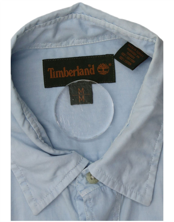 Camicia da uomo Timberland in cotone blu medio