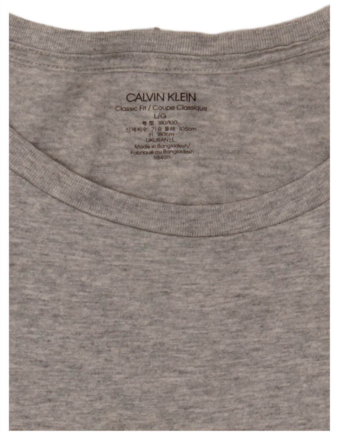T-shirt Calvin Klein da uomo dalla vestibilità classica, grande, grigia screziata