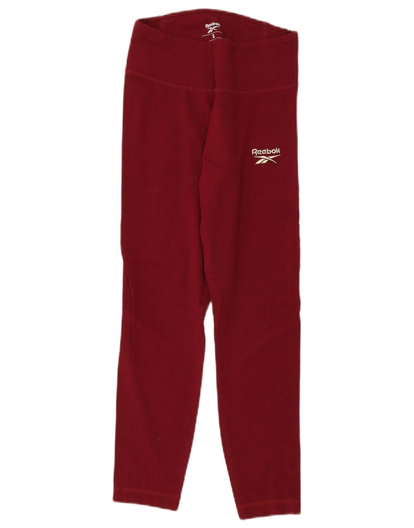 Leggings Reebok da donna UK 8/10 piccoli in cotone bordeaux