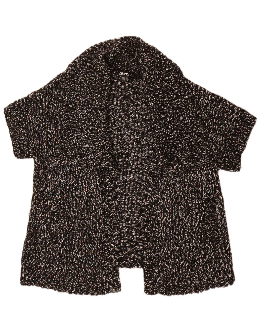 Maglione cardigan oversize a maniche corte da donna DKNY UK 10 piccolo nero