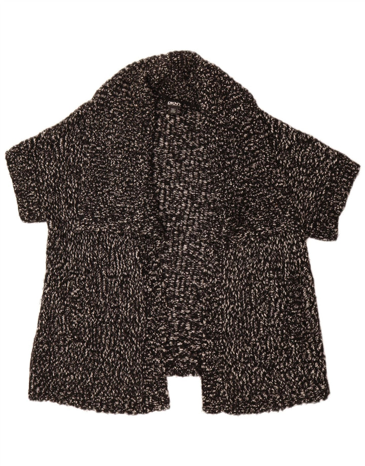 Maglione cardigan oversize a maniche corte da donna DKNY UK 10 piccolo nero