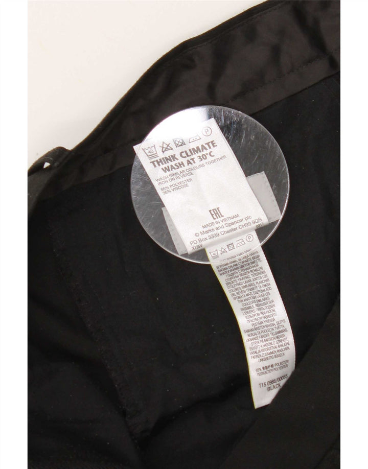 Pantaloni casual regolari da uomo Marks & Spencer W36 L31 poliestere nero