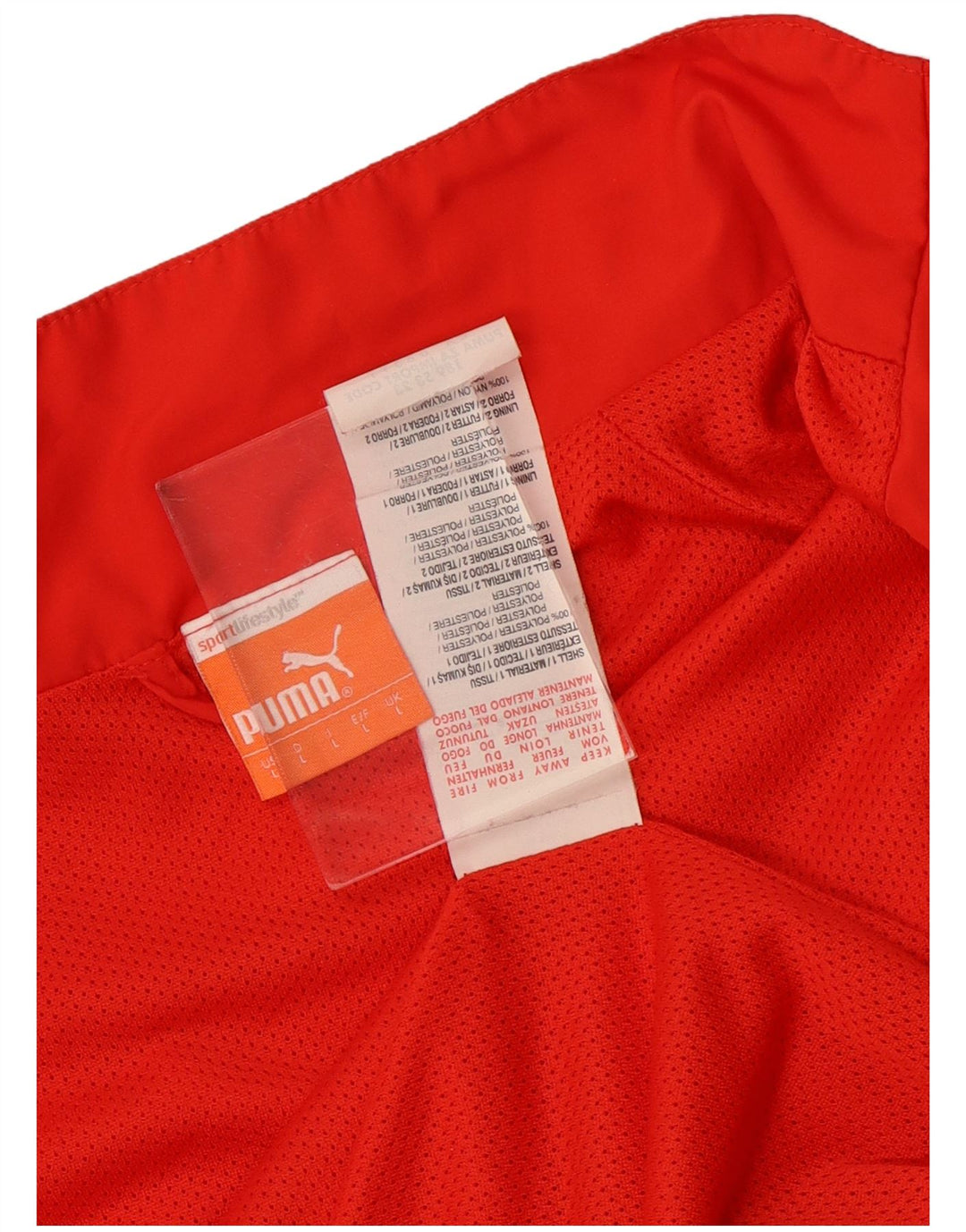 Puma Giacca da tuta grafica da uomo, grande, rossa, color block, sportiva