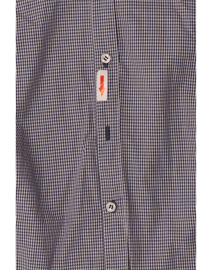 Zara Camicia da donna piccola in cotone a quadretti blu