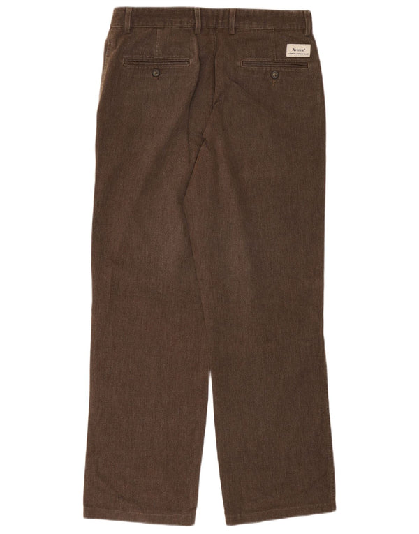 Pantaloni chino dritti da uomo Avirex W33 L30 in cotone marrone