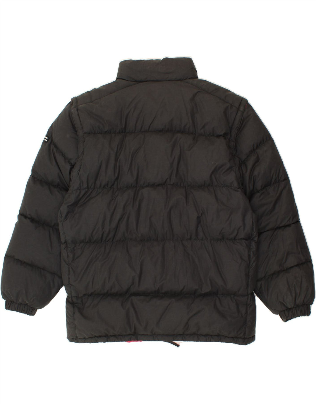VINTAGE Boys Padded Jacket 13-14 Years XL Black Cotton Vintage Vintage and Second-Hand Vintage from Messina Hembry 