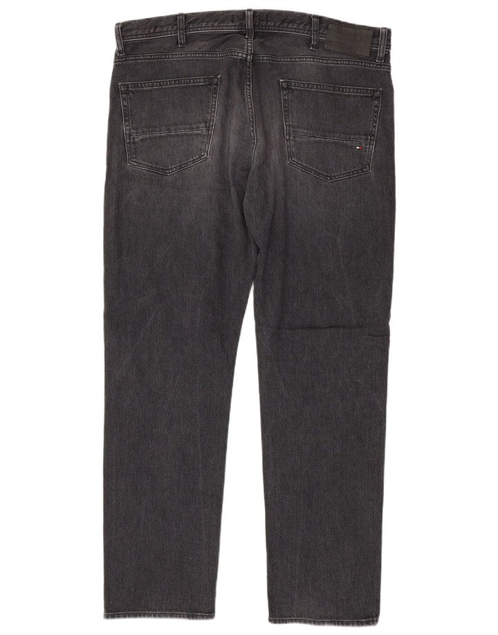 Jeans dritti da uomo Tommy Hilfiger W38 L32 cotone grigio