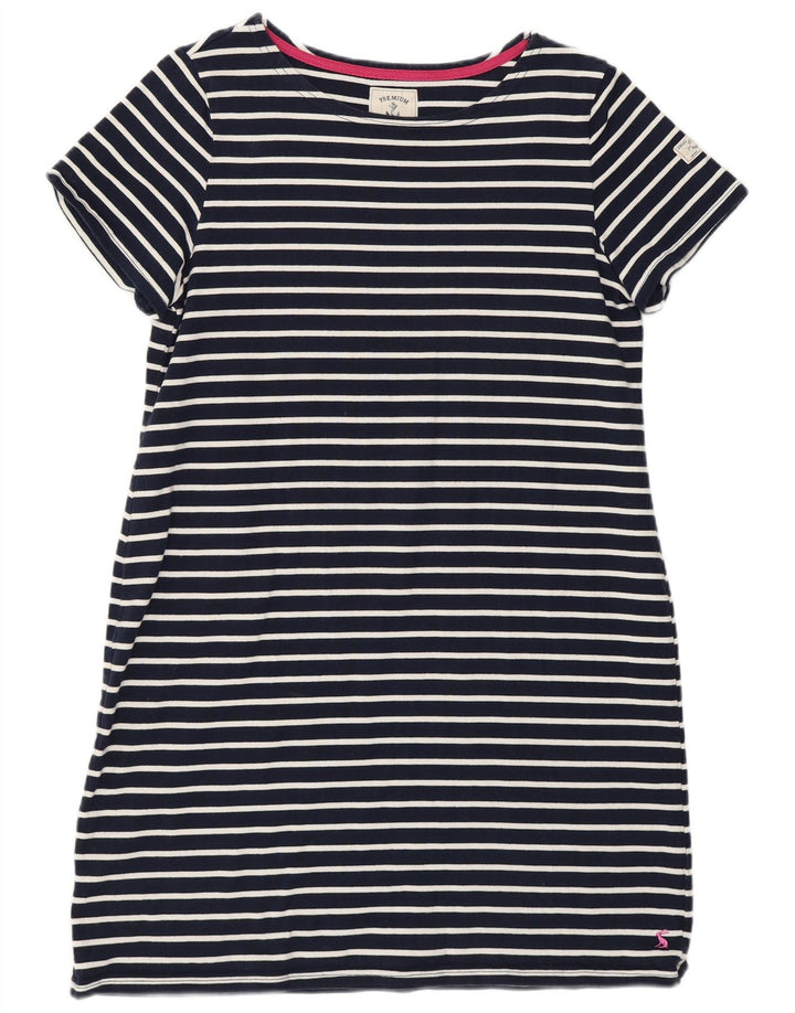 JOULES Abito T-shirt da donna UK 16 Grande cotone a righe blu navy nautico