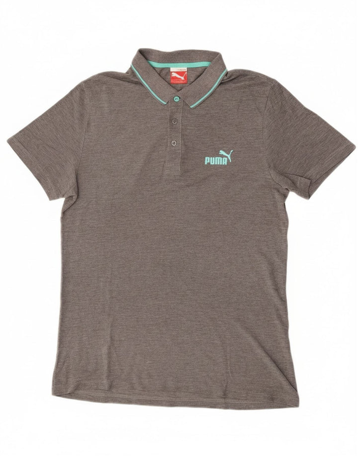 Polo Puma da uomo di colore grigio medio