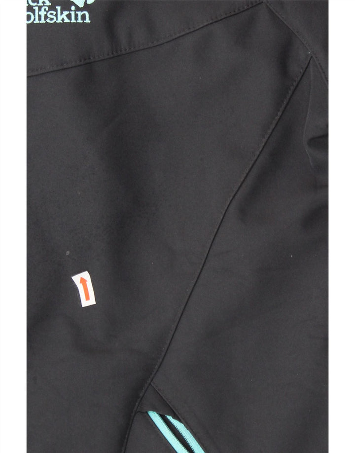 JACK WOLFSKIN Womens Windbreaker Jacket UK 16 Large Navy Blue Polyester