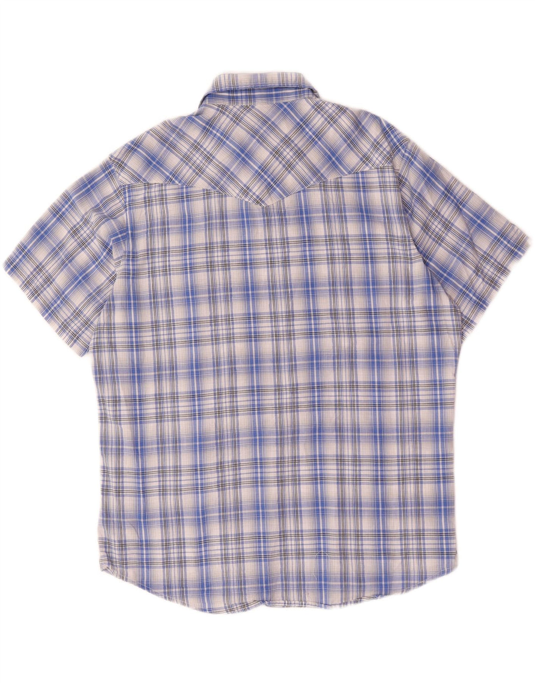 Camicia a maniche corte Western da uomo Wrangler XL scozzese blu