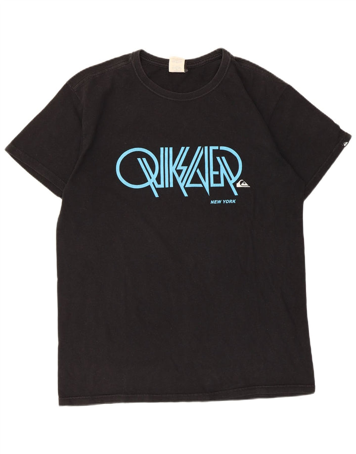 T-shirt grafica da uomo Quiksilver Top in cotone nero medio