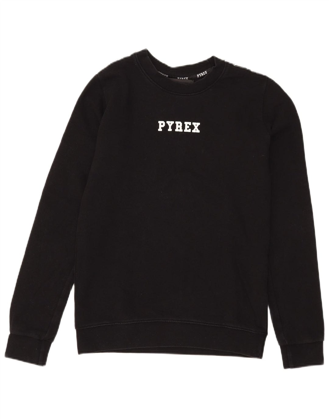 Felpa grafica da donna Pyrex Jumper UK 6 XS cotone nero