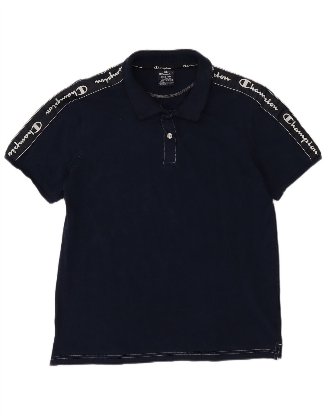 Polo grafica da uomo CHAMPION in cotone blu navy medio