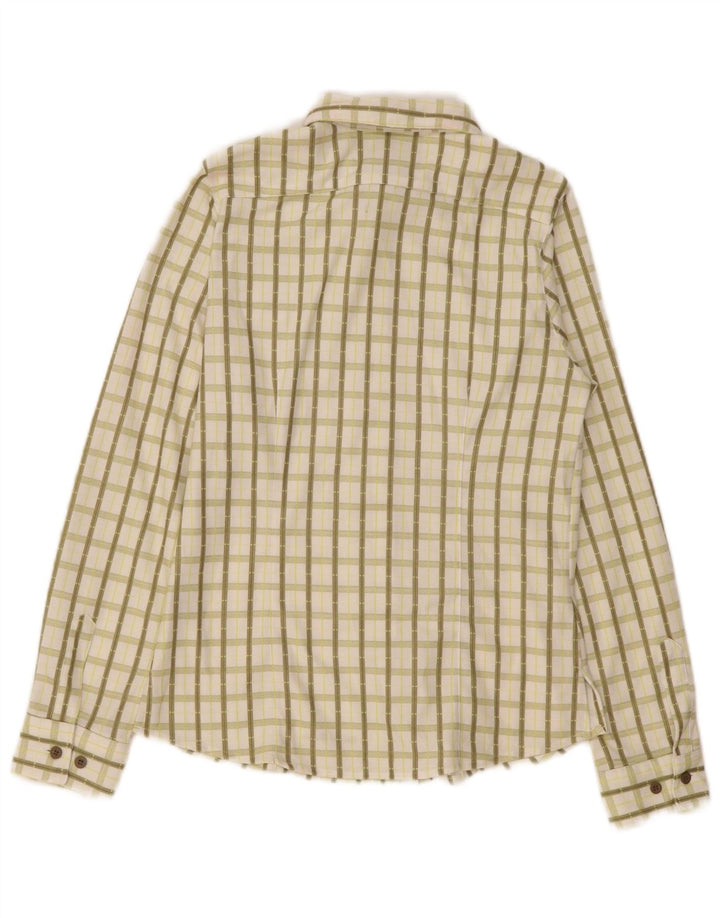 Camicia da ragazzo Think Pink 11-12 anni in poliestere a quadri bianco sporco medio