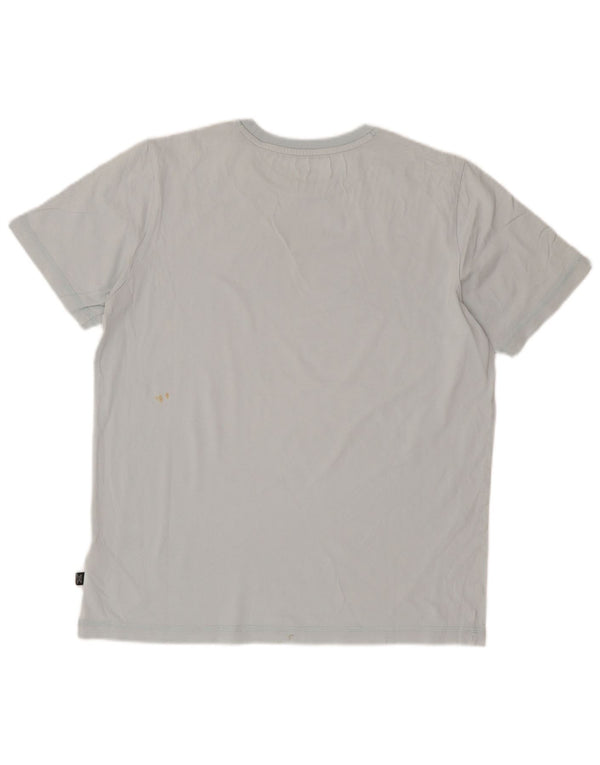 T-shirt grafica da uomo Puma Top in cotone blu medio