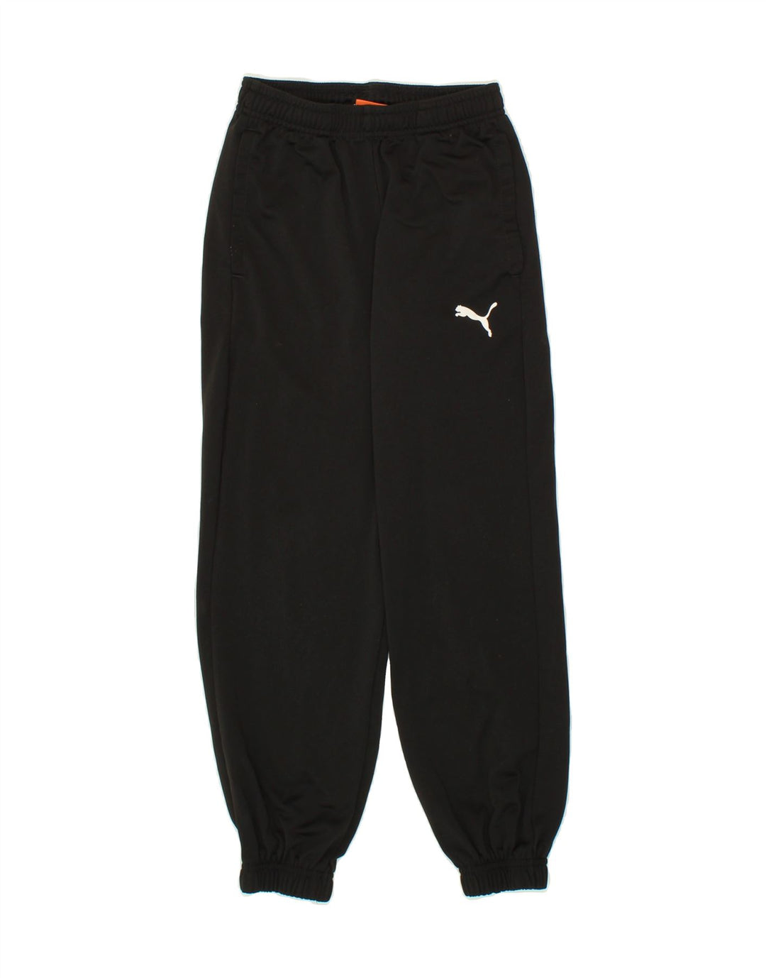 PUMA Boys Tracksuit Trousers Joggers 9-10 Years Medium Black Polyester Vintage Puma and Second-Hand Puma from Messina Hembry 